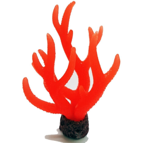Decorazione Acquario In Silicone - Corallo Rosso Artificiale, Realistico, Con Ventosa - Foto 10