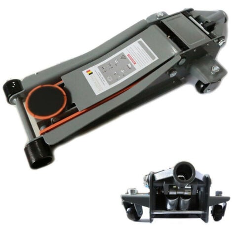 TrAdE Shop Traesio - Crick Cric 3 Tonnellate Sollevatore Idraulico Ribassato A Carrello Con Pedale -