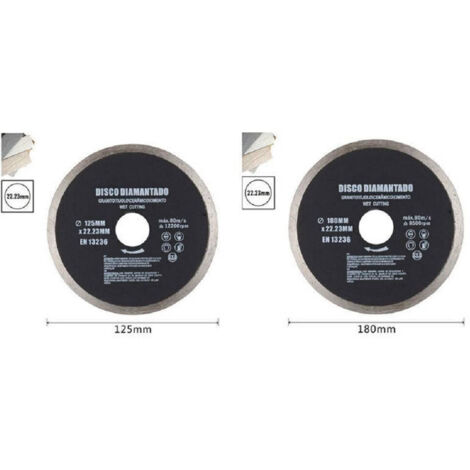 TrAdE Shop Traesio - Disco Diamantato Corona Continua 125 - 180 Mm Piastrelle Ceramica Porcellana -    -115mm   -