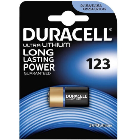 TrAdE Shop Traesio - Duracell 123 Batteria Pila Pile Litio 3v 2024 Cr123 Cr123a Dl123 Cr17345 -