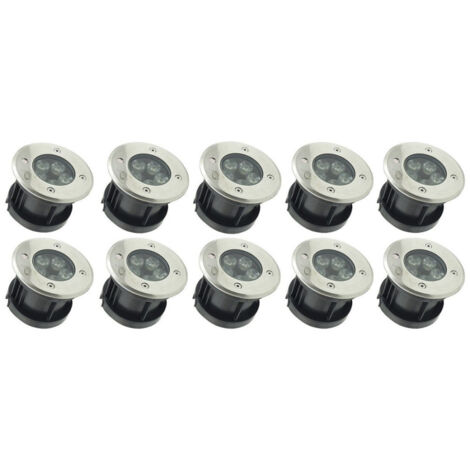 TrAdE Shop Traesio - Faretto Da Esterno 5led 5w 10 Pz Luce Fredda Segnapassi Segnapasso Giardino Dr -