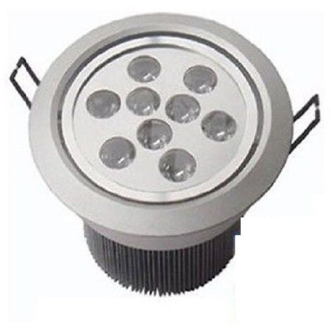TrAdE Shop Traesio - Faretto Led 9w Ad Incasso Orientabile Spot A Molle Con Alette Luce 220v Driver - -Bianco Freddo      -