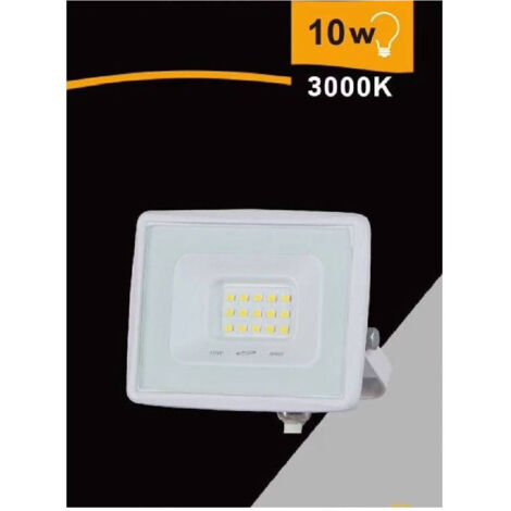 TrAdE Shop Traesio - Faretto Led Faro 10 Watt 900lm Ip65 Bianco Luce Calda Fredda Naturale Ek02-10w-b - -Bianco Caldo -
