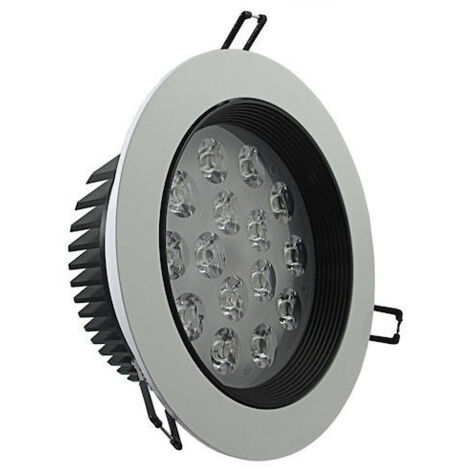 TrAdE Shop Traesio - Faretto Led Incasso A Molla Con Alette 3 5 7 9 12 15 18 W Cornice Telaio Bianco - -Bianco Freddo-15 Watt