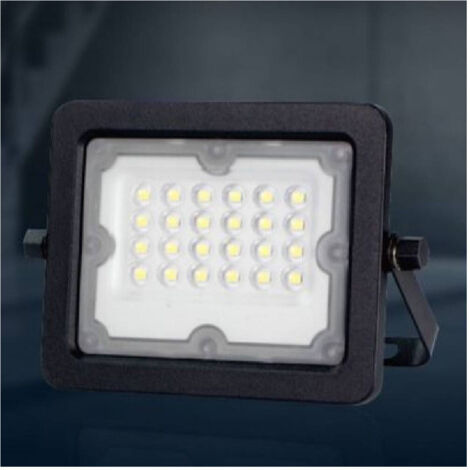 TrAdE Shop Traesio - Faretto Led Proiettore Slim Esterno Nero 20w Ip65 Luce 4000k 6500k 3000k Fs20w-n - -Bianco Caldo -