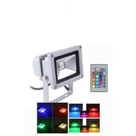TrAdE Shop Traesio - Faro Faretto Rgb Led Multicolor Uso Esterno Interno Con Telecomando 50w -