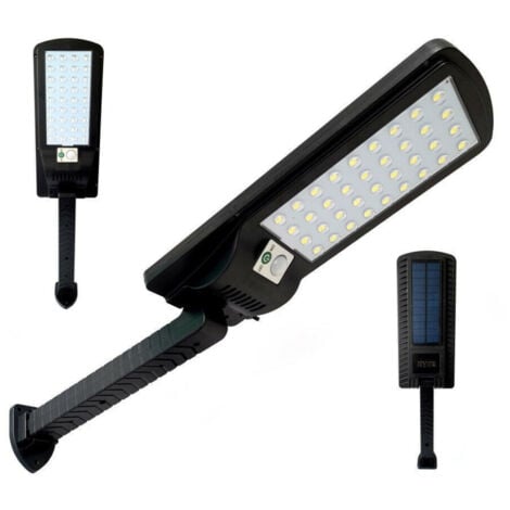 TrAdE Shop Traesio - Faro Lampione Stradale Solare Fotovoltaico Sensore Di Movimento 120w T-9329 -