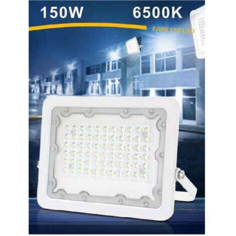 TrAdE Shop Traesio - Faro Led 150 Watt Proiettore Esterno Ip65 Bianco Luce 6500k 4000k 3000k Fs150w-b - -Bianco Freddo -