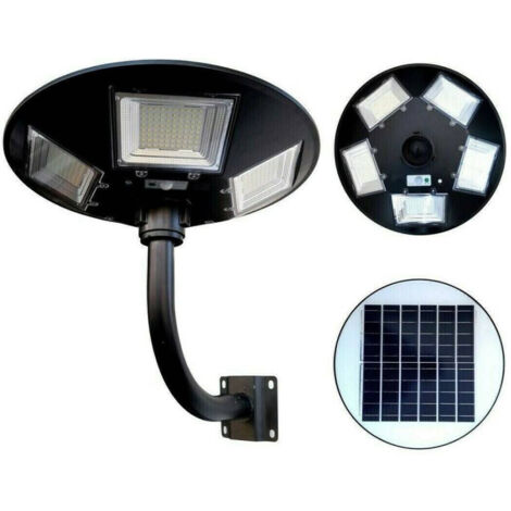 TrAdE Shop Traesio - Faro Led Solare Lampione Con Sensore Di Movimento 250 Watt + Palo Ty-250 -