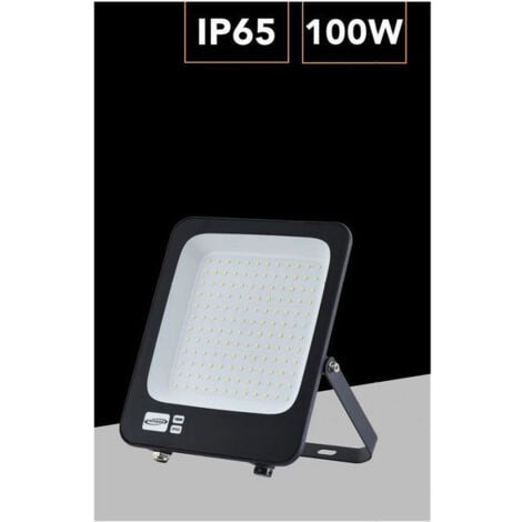 TrAdE Shop Traesio - Faro Led Ultra Slim 100w Esterno Ip65 Orientabile Luce 6500k 3000k 4000k Jr-100w - -Bianco Caldo      -