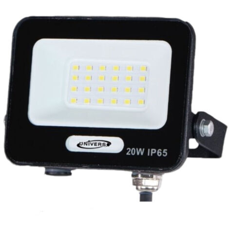 Faro LED Esterno 20W IP65 Nero – 1700 Lumen, Luce Calda 3000K, Corpo In Vetro, Per Giardino E Ingresso - 5
