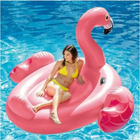 TrAdE Shop Traesio - Fenicottero Gonfiabile Galleggiante Isola Mare Piscina 1.95 X 2.0 X 1.2 Mt -
