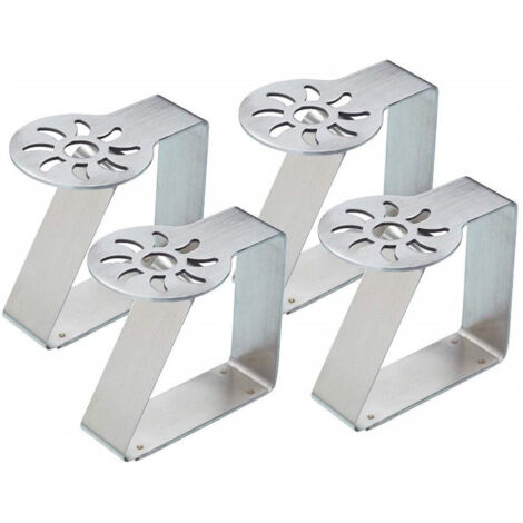 TrAdE Shop Traesio - Ferma Tovaglia Fermatovaglia Tavola Acciaio Sole Clip Set 4pz Molla Gancio Tavole -