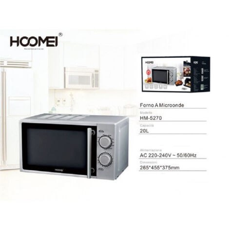TrAdE Shop Traesio - Forno A Microonde Combinato + Grill 700 W 20 Litri Timer Funzione Scongelamento -