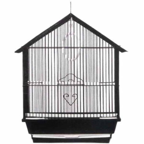 TrAdE Shop Traesio - Gabbia Per Uccelli Gabbietta Canarini Colori Assortiti 45x28x34 Forma Casetta -