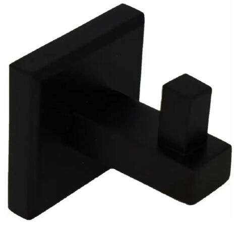 TrAdE Shop Traesio - Gancio Quadro Appendi Abito A Parete Singolo Acciaio Colore Nero Opaco Nk109 Mm -