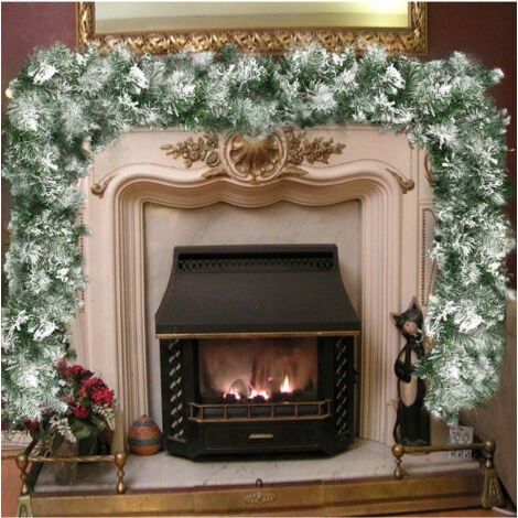 TrAdE Shop Traesio - Ghirlanda Natalizia Innevata Albero Natale Decorazioni Natalizie 270cm 200 Punte -