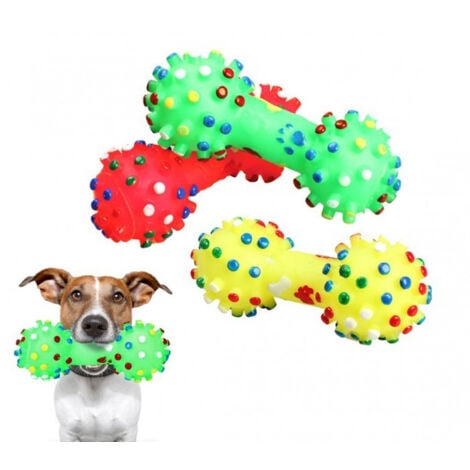 TrAdE Shop Traesio - Gioco A Forma Di Osso Riportino Per Animali Domestici 16 Cm Gomma Morbida Sonoro -