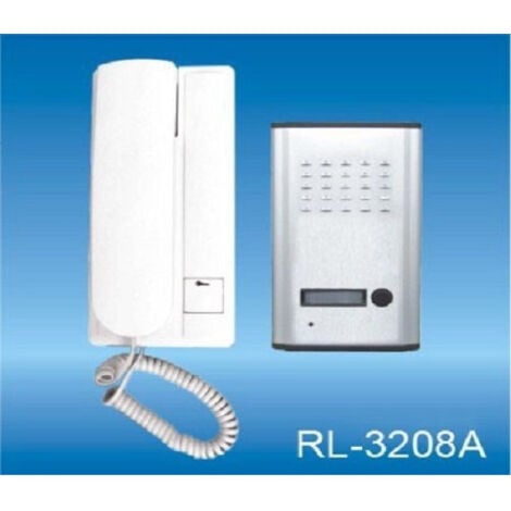 TrAdE Shop Traesio - Kit Citofono Da Esterno A 2 Fili Monofamiliare Cornetta Pulsante Rl-3208a -
