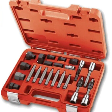 TrAdE Shop Traesio - Kit Di Chiavi Per Smontaggio Puleggia E Alternatore Motore Auto 24 Pezzi -