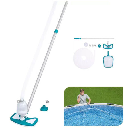 TrAdE Shop Traesio - Kit Per Pulizia Della Piscina Aquaclean Compatibile Con Pompe Da 2.006 L/h 58234 -