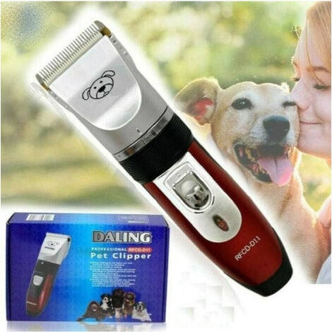TrAdE Shop Traesio - Kit Tosatrice Per Cani Tosatore Doppia Batteria Ricaricabile 4 Pettini Rfcd-d11 -