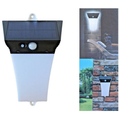 TrAdE Shop Traesio - Lampada Faro Luce Ricaricabile Faretto Esterno Energia Solare Sensore Movimento -