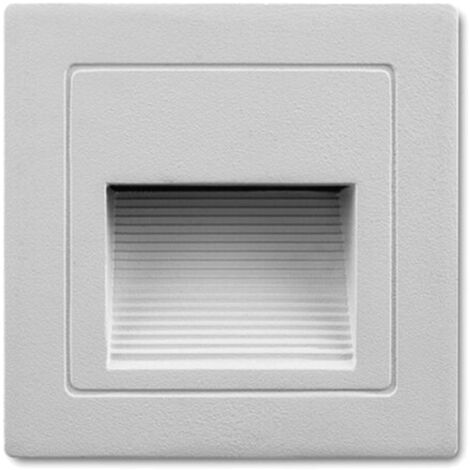 TrAdE Shop Traesio - Lampada Segnapasso 1w A Led Da Parete Muro Applique Da Interno 95x95 Luce Calda -