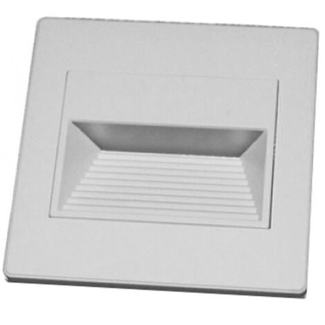 TrAdE Shop Traesio - Lampada Segnapasso 1w A Led Da Parete Muro Applique Da Interno 95x95 Mm -