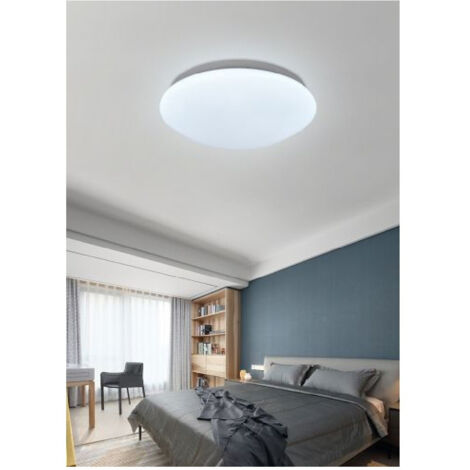 TrAdE Shop Traesio - Lampadario Da Soffitto Plafoniera Led 24 Watt Cupola Diversi Toni Di Luce C0 - -Bianco Freddo -