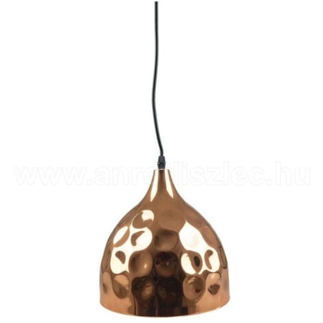TrAdE Shop Traesio - Lampadario Pendente Lampada A Sospensione In Metallo Cono Oro Rosa Rame Vt-8230 -