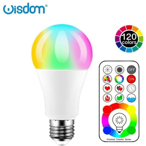 TrAdE Shop Traesio - Lampadina A Led Da 10 Watt Lampada E27 Rgb Rgbw Con Telecomando Dimmerabile A+ -