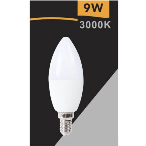 TrAdE Shop Traesio - Lampadina Led E14 9w Candela Smd E14 820 Lumen Luce Calda Naturale Fredda C36-9w - -Bianco Caldo      -