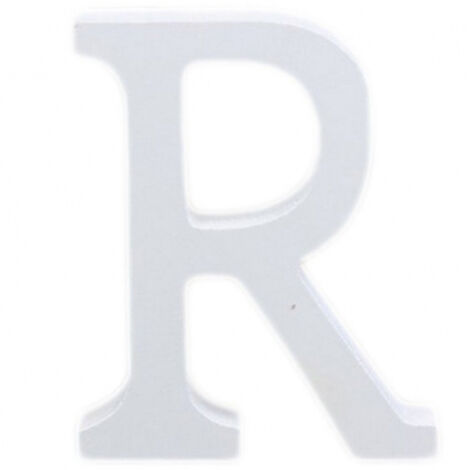 TrAdE Shop Traesio - Lettera R Legno Bianco 11cm Decorazione Confettata Matrimoni Compleanno Promessa -