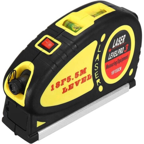 TrAdE Shop Traesio - Livella Laser Metro 5mt Multifunzione Pro Lv03 Di Precisione Professionale -
