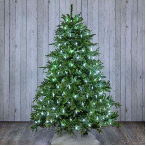 TrAdE Shop Traesio - Mantello Rete Minilucciole Per Albero Di Natale 320 Luci Led Bianco Freddo -