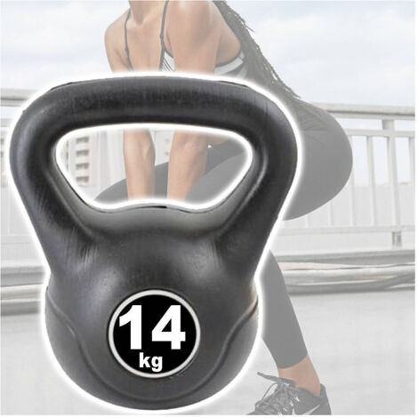 TrAdE Shop Traesio - Manubrio Kettlebell Da 14 Kg Peso Con Maniglia Ginnastica Fitness Ergonomico -