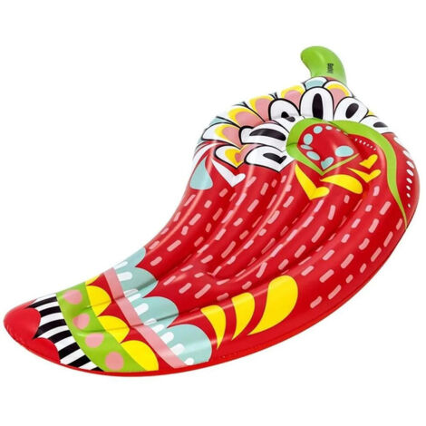 TrAdE Shop Traesio - Materassino Fashion Peperoncino Ispirazione Azteca 195x99 Cm Mare Piscina 43490 -