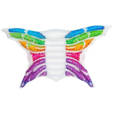 TrAdE Shop Traesio - Materassino Gonfiabile Rainbow Butterfly Farfalla Adulti Piscina Mare Spiaggia -