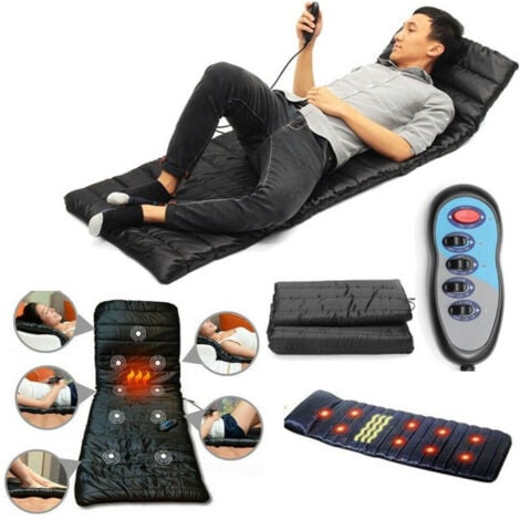 TrAdE Shop Traesio - Materassino Massaggiante Vibrante A 9 Zone Con 4 Aree Vibranti Massaggio Shiatsu