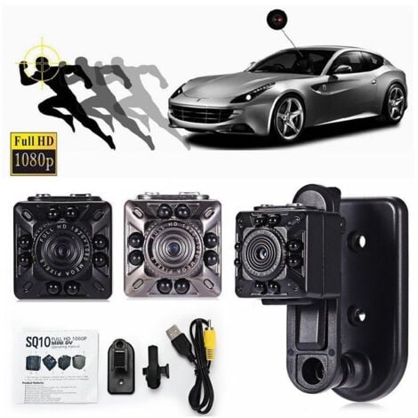 TrAdE Shop Traesio - Mini Dv Telecamera Spy Cam Videocamera Infrarossi Sq10 Full Hd 1920x1080 360° -