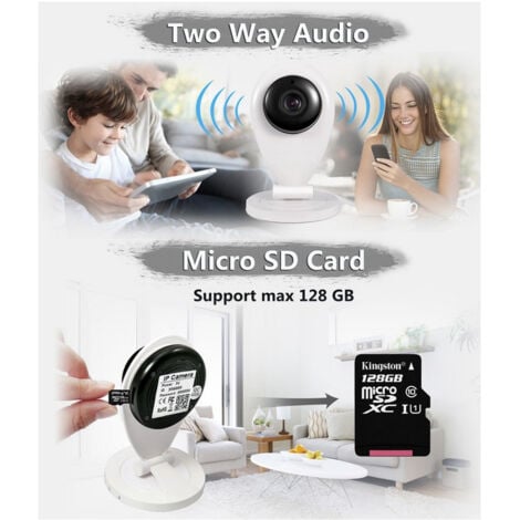 TrAdE Shop Traesio - Mini Ip Wifi Sd Dvr Wireless Camera Wifi Hd Ir Smartphone Audio Cam Baby Monitor -