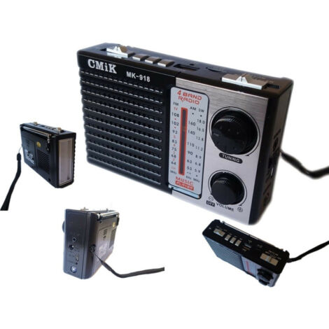 TrAdE Shop Traesio - Mini Radio Portatile Radiolina Ricaricabile Fm Lettore Mp3 Usb Microsd Cmik Mk918 -