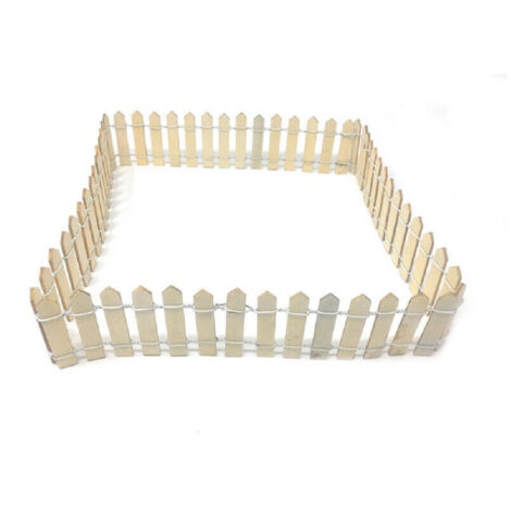 Trade Shop Traesio – Mini steccato in legno per vasi 5,5x90cm – Recinzione decorativa flessibile – Design naturale per giardini e terrazzi