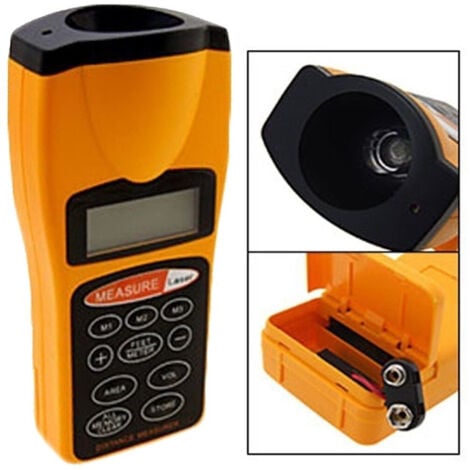 TrAdE Shop Traesio - Misuratore Di Distanza Metro Puntatore Laser Ultrasuoni Display Lcd Misura 18 M -