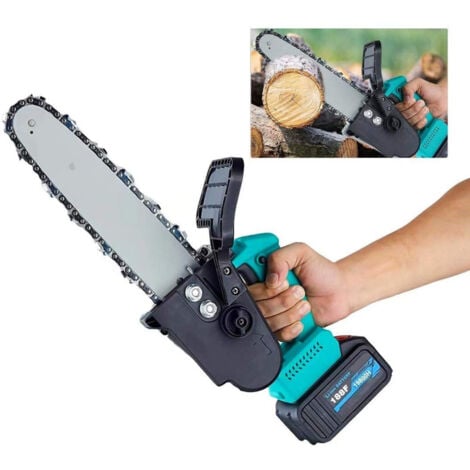 TrAdE Shop Traesio - Motosega Elettrica A Batterie A Litio 21v Da 12" Per Potatura Rami Alberi Piante -