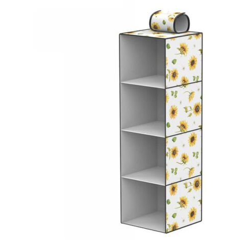 TrAdE Shop Traesio - Organizer Per Armadio 4 Strati Scaffale Pensile Porta Oggetti Scaffali 30x30x80 -