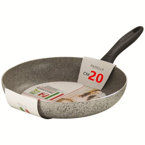 TrAdE Shop Traesio - Padella Antiaderente Antigraffio 7 Strati ø 14-16-18-20-22-24-26-28-30-32 Cm Cucina -    -20 cm   -