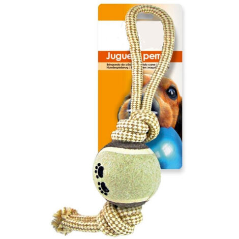 TrAdE Shop Traesio - Palla Da Tennis Con Corda Per Cani In Corda Nylon Gioco Animali 35 X 6 X 10 Cm -
