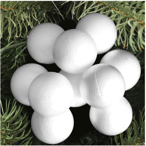 TrAdE Shop Traesio - Palline Di Polistirolo Confezione Palla Natalizia Da 5cm Decorazioni Addobbi 100 -